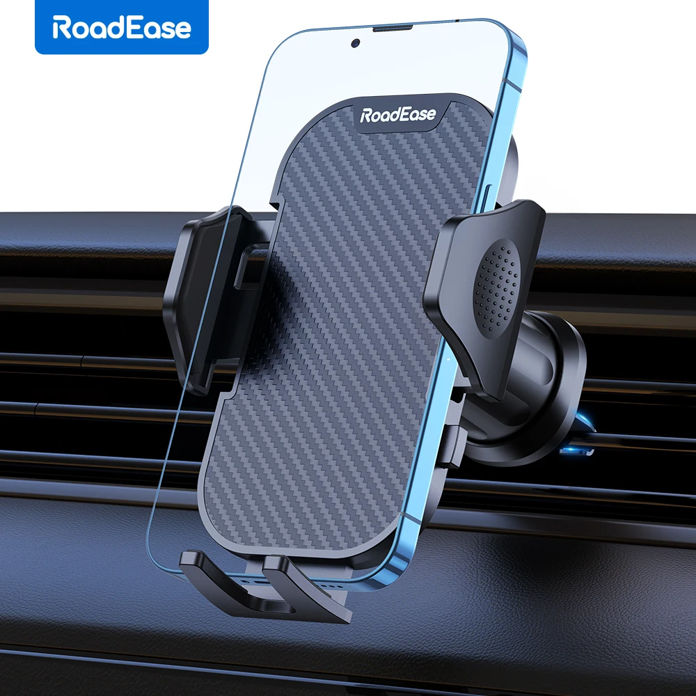 Roadease Hands Free Car Phone Holder Air Vent Mount GPS Stand Stable Hook for iPhone 17 16 15 Samsung S25 Ultra Huawei Redmi