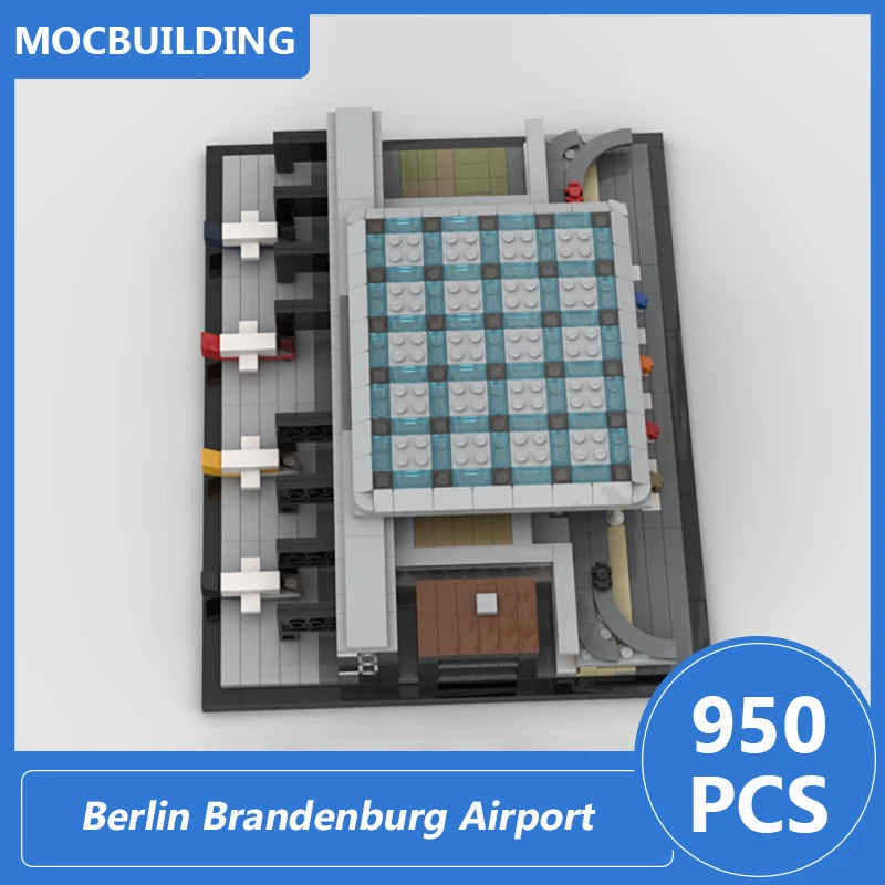 Willy Brandt-décennie s de Construction Moc, Briques à Assembler Soi-Même, Aéroport de Berlin et Brandebourg, Modèle d'Architecture, Jouets Cadeaux, 950Pcs