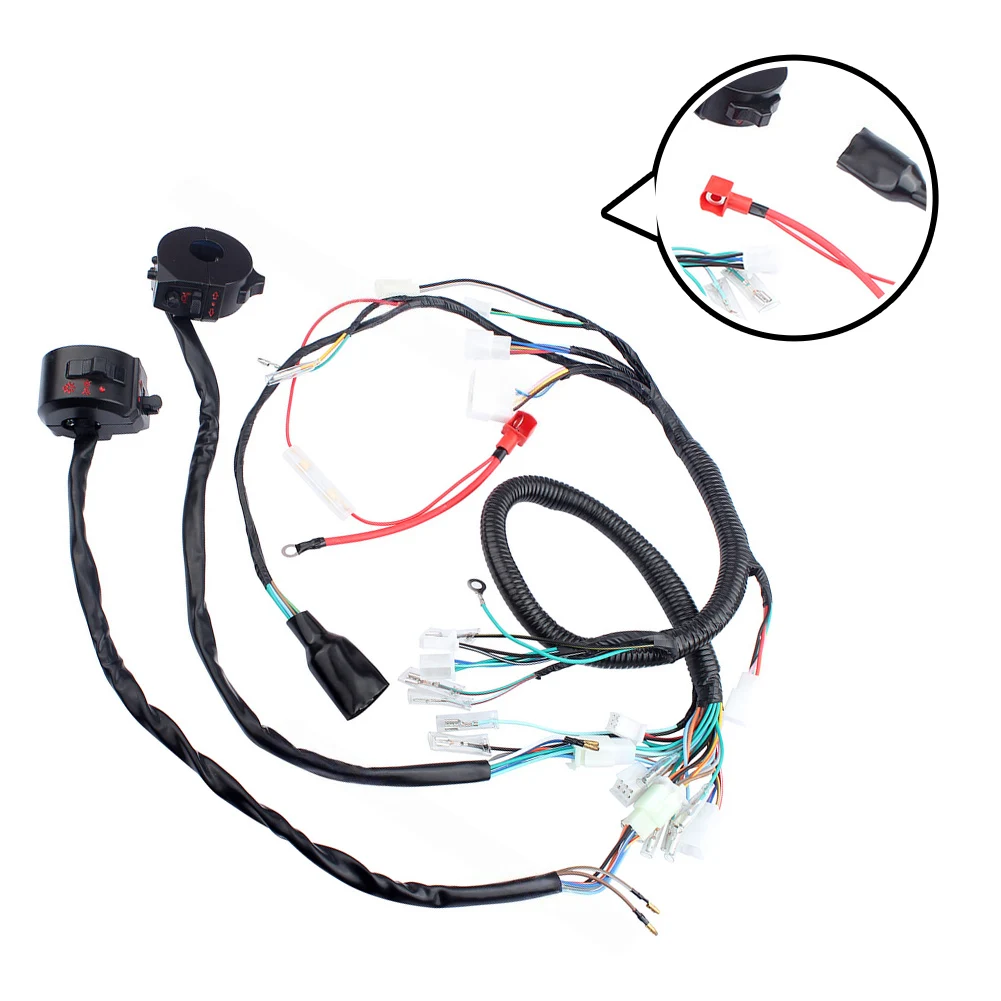 Arnés de cableado para motocicleta Honda ZJ125 CG125 Italika DT125 FT125, interruptor de control ABS, piezas de motocicleta
