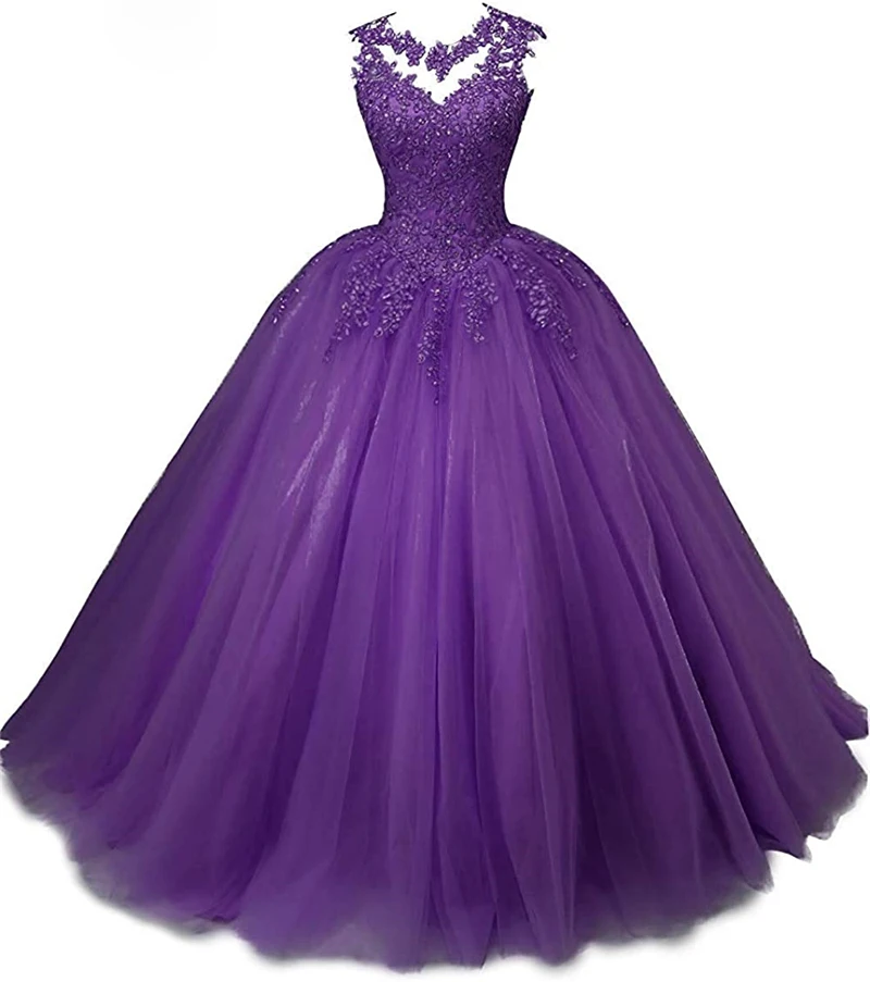 GUXQD-elegante Vestido de baile de quinceañera para mujer, apliques de lentejuelas, vestidos de fiesta de noche de graduación, vestidos de princesa