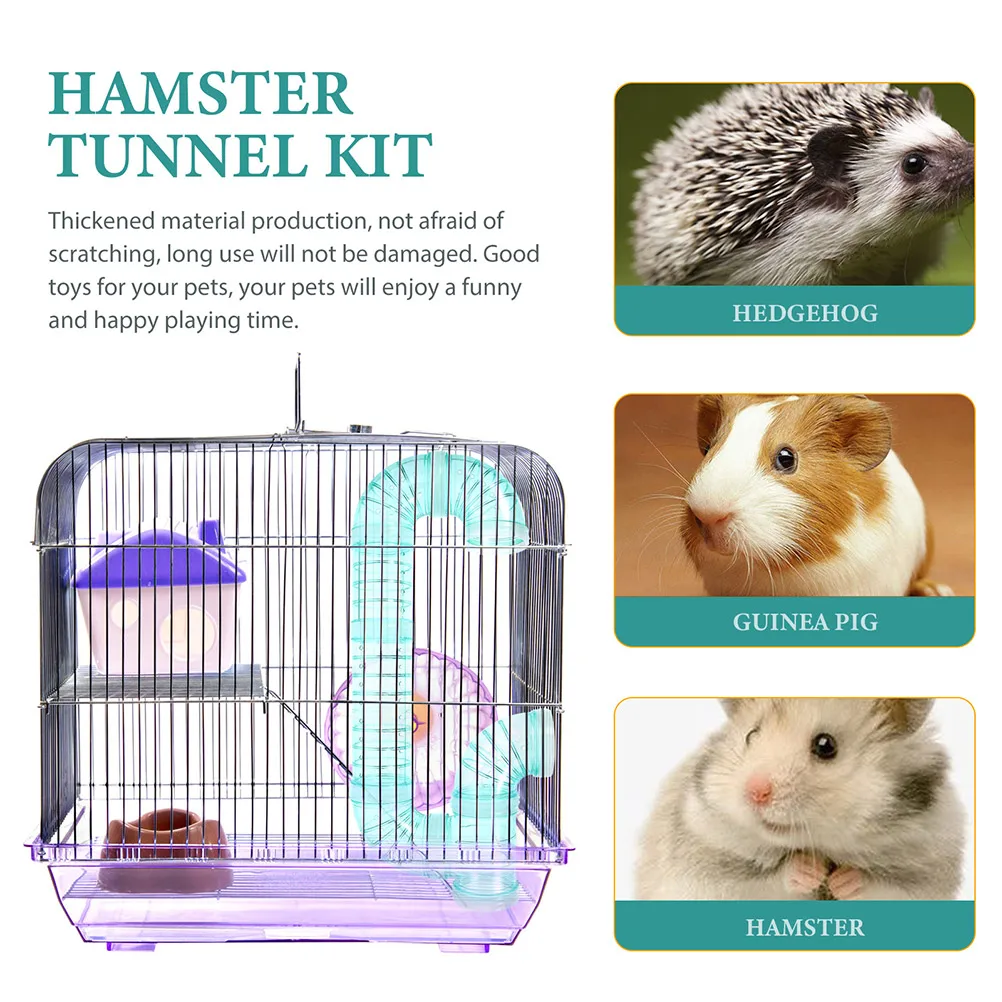 

3 Sets Maze Cage Pipe Play Tunnel Track Tracks Crawl Hamster Diy Tubes Kit Kits Bendable External