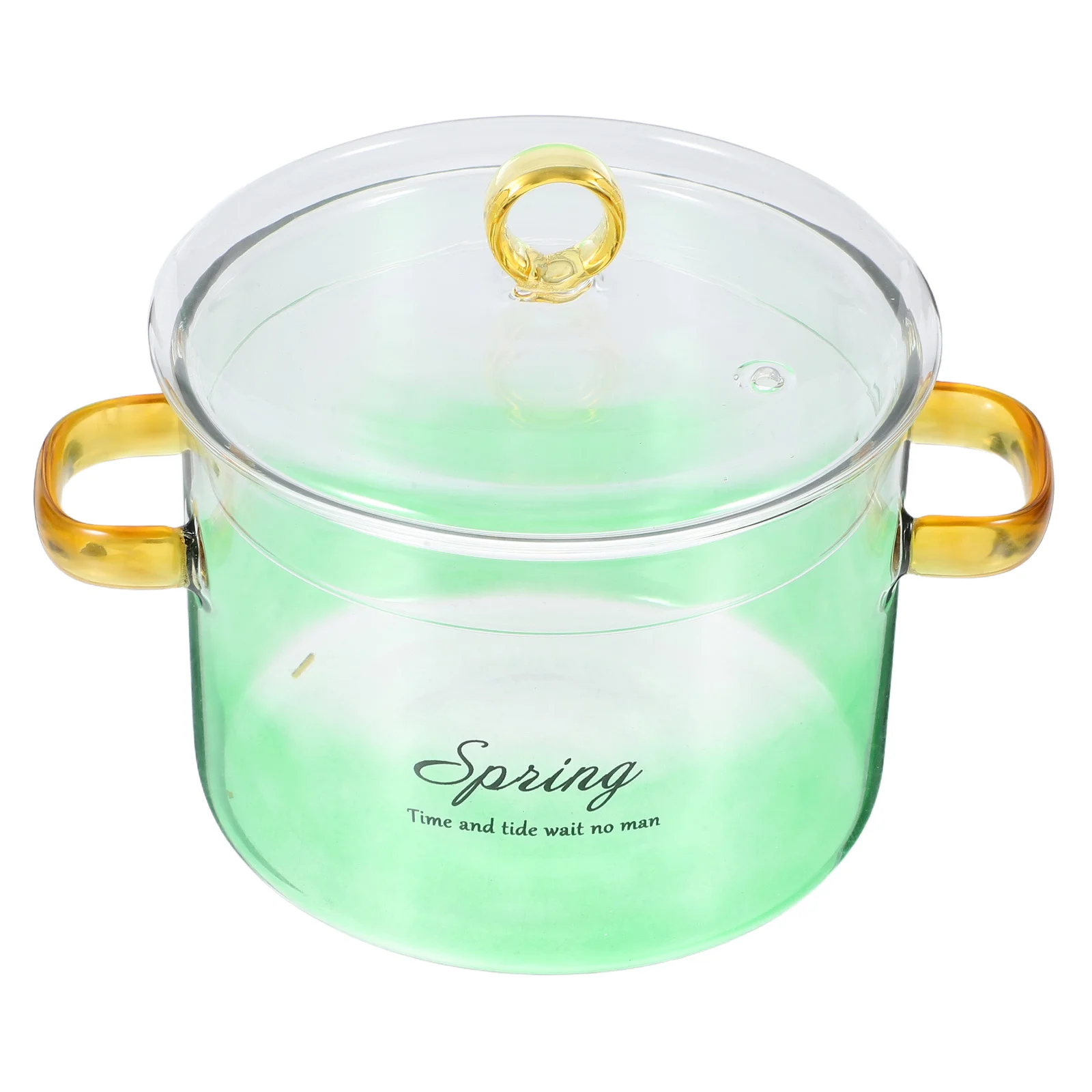 

Heat Resistant Glass Cooking Pot Clear Lid Double Handles for Soup Ramen Milk Noodles Pasta 1500ml Heat Resistant Glass Pot