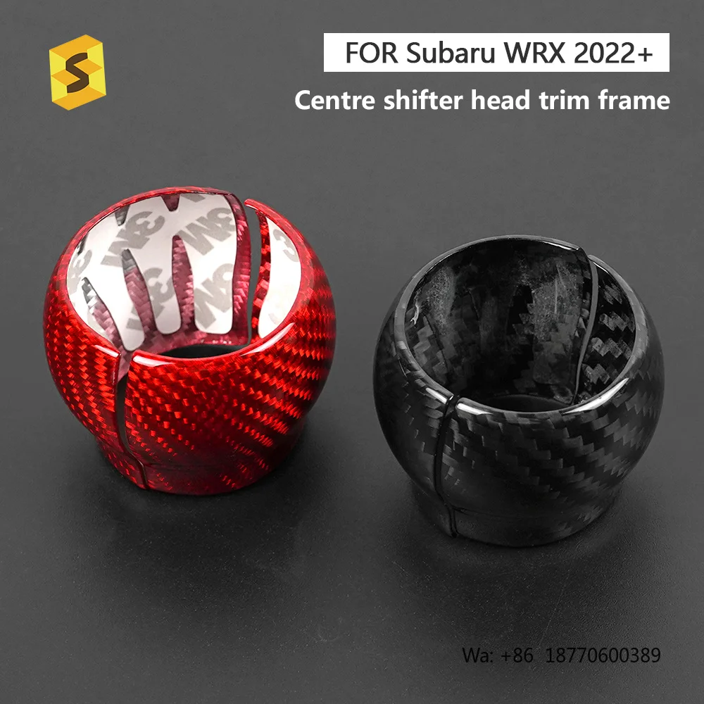 

Shasha Carbon Fiber Gear Shifter Knob Top Cover Real Carbon Fiber Interior Accessories for Subaru WRX 2022 Years up