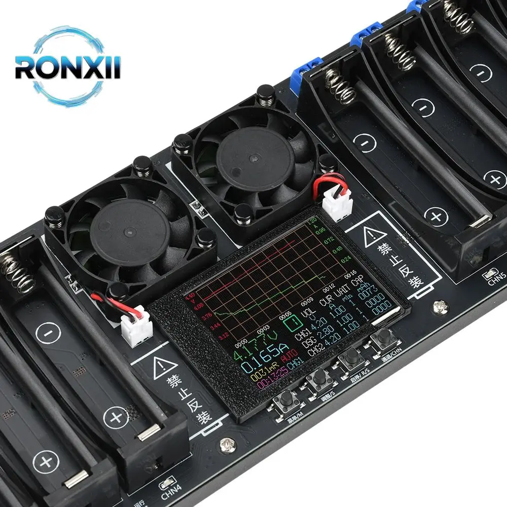 HOT Schermo a colori da 2,4 pollici Capacità della batteria 18650 a 8 canali Tester di resistenza interna Modulo di ricarica e scarica automatica