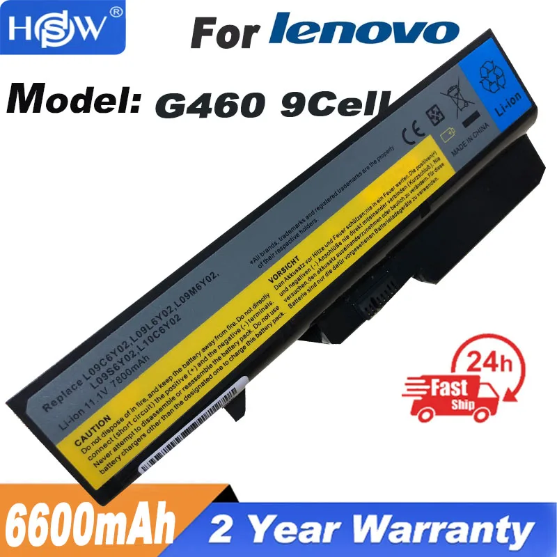 

6600mAh 9 Cells Battery For Lenovo IdeaPad G560 G565 G570 G575 G770 G470 G475 G780 V360 V370 V470 V570 Z370 Z460 Z470 Z560 Z570