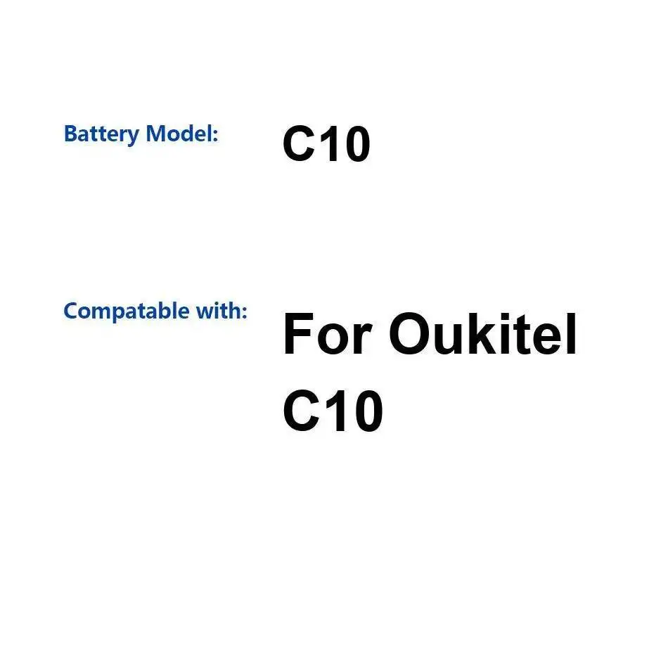

Аккумулятор мобильного телефона для Oukitel C10, экологически чистый, 2000 мАч
