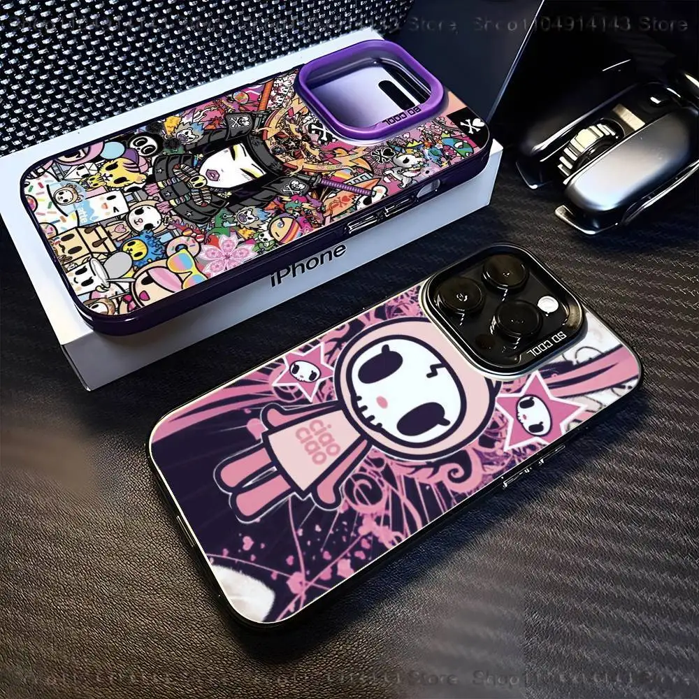 

Japan Cartoon T-Tokidokis Phone Case For iPhone 16,15,14,13,12,11,Mini,Pro,MAX Purple Matte Shockproof Cover