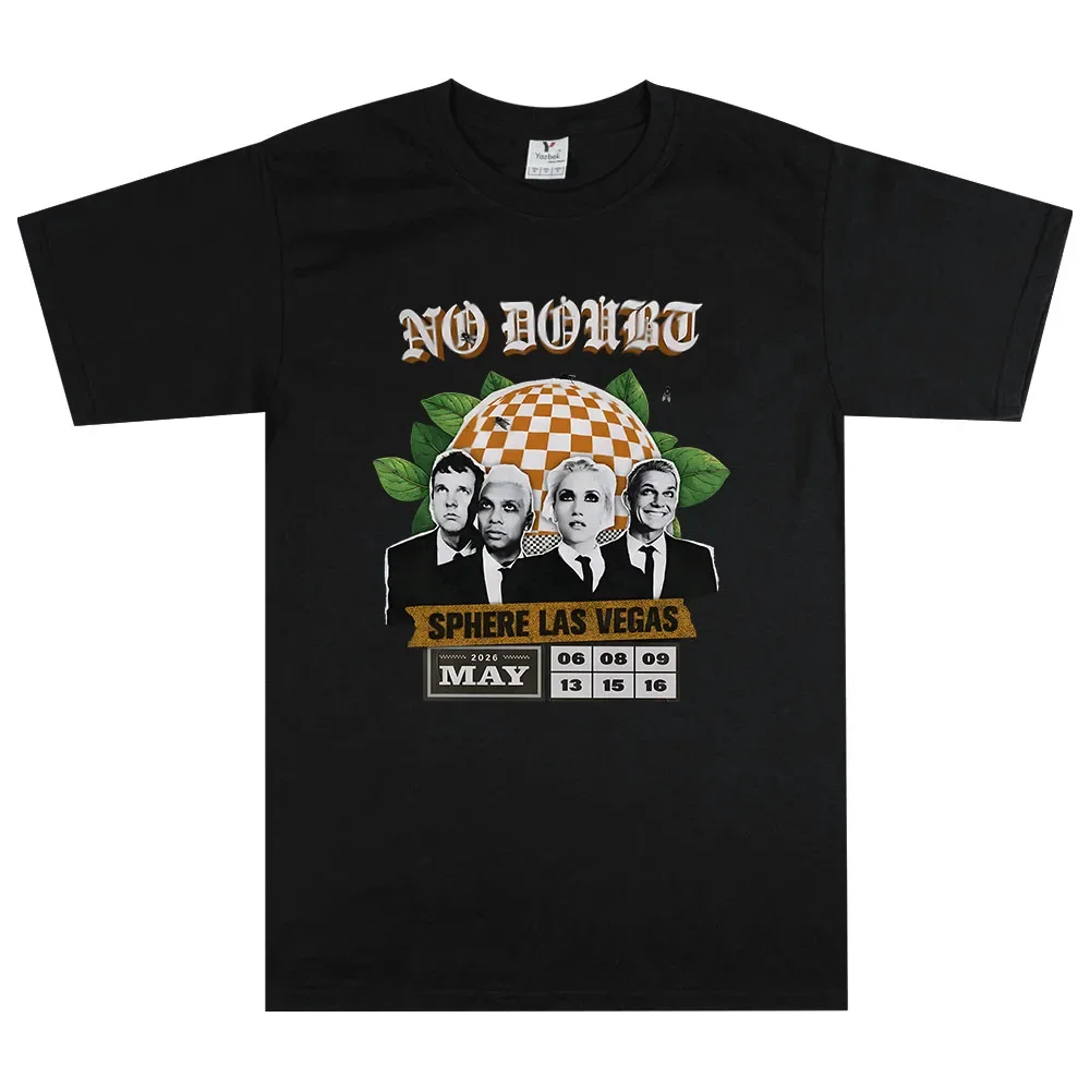 Camisetas No Doubt SPHERE LAS VEGAS, camiseta con estampado gráfico de banda de Rock, camisetas de algodón de manga corta para hombre, ropa de calle Unisex para hombre