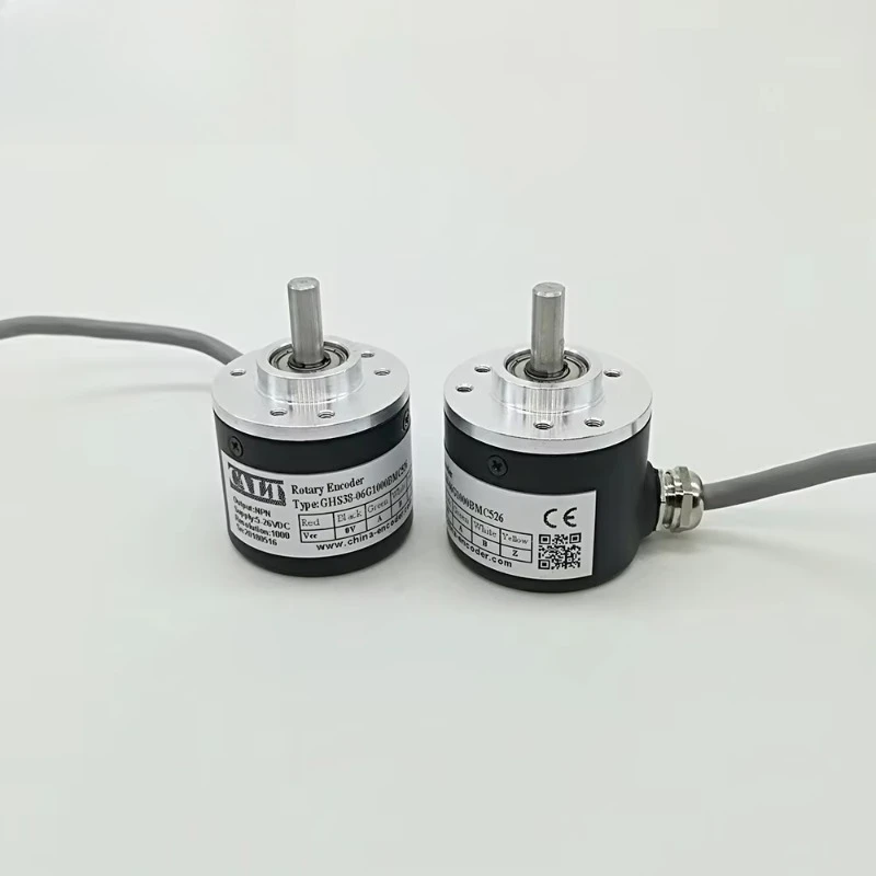 Encodeur rotatif à arbre solide de 6mm, pilote de ligne 1000ppr pour contrôle Intelligent, GHS38-06G1000BML526
