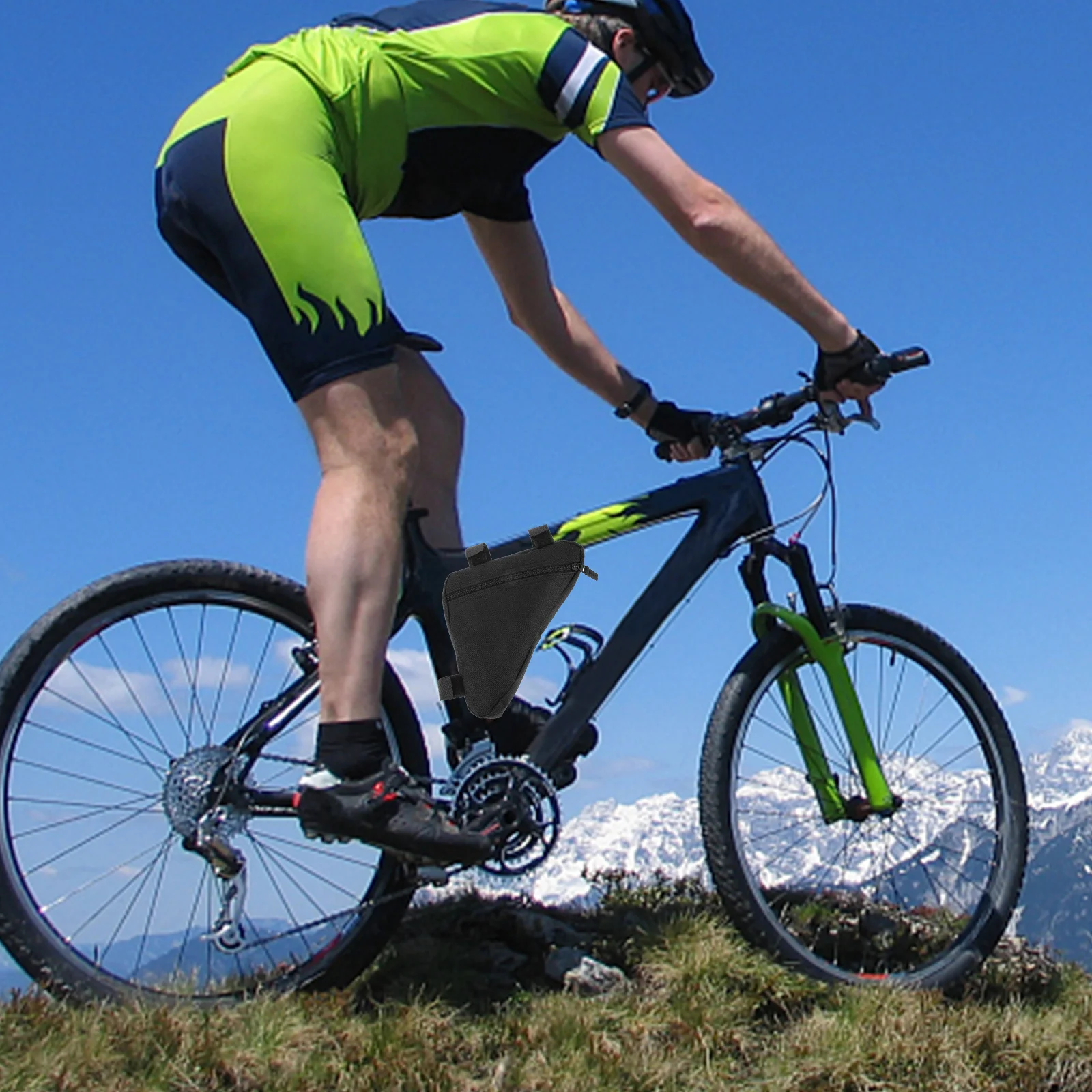 

Multi-Function Bike Frame Bag Large Zipper Opening Portable Bike Storage Bag with 3 Straps for Cycling Tools Bicycle Accessories