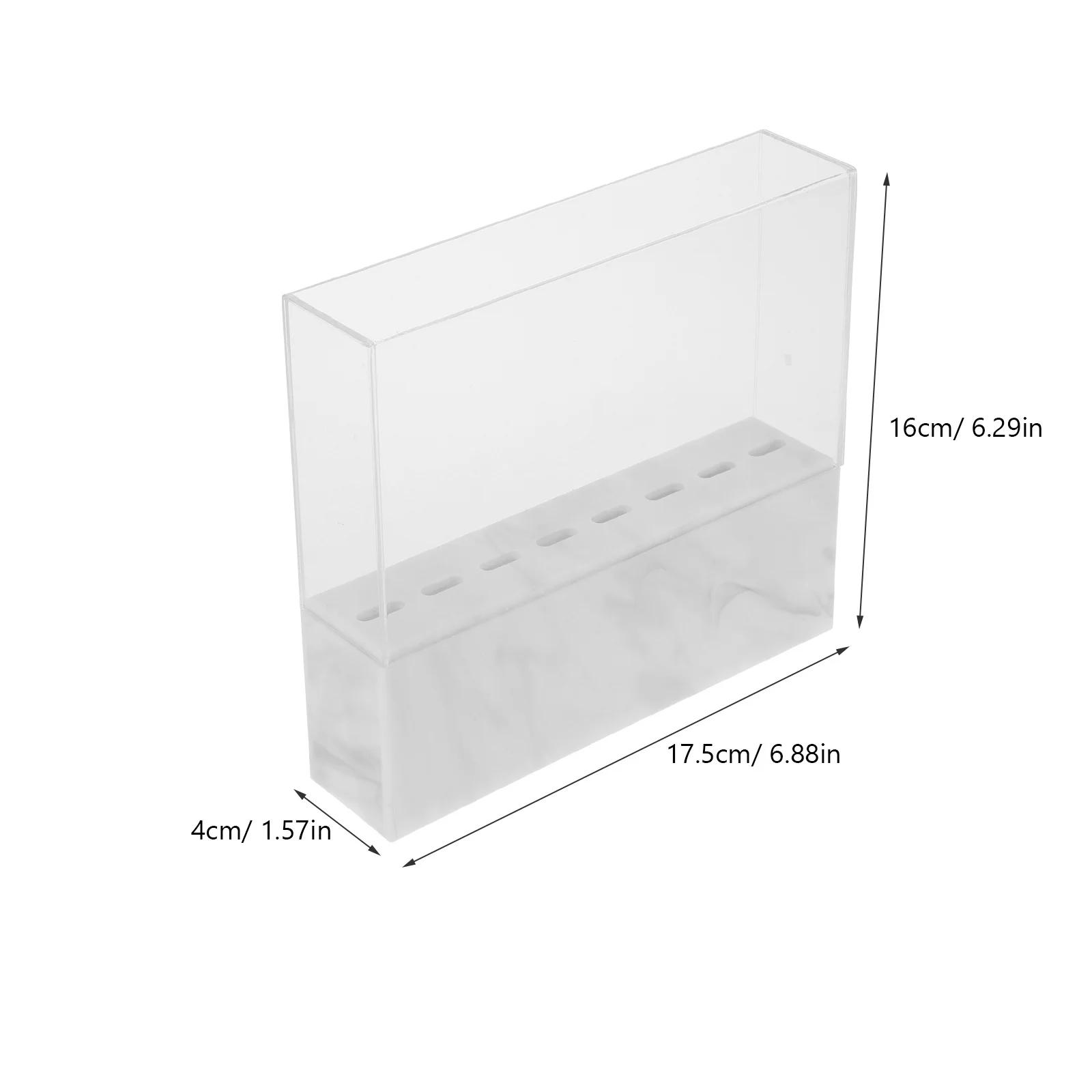 Support de rangement pour pincettes en acrylique à 8 trous, support organisateur à motif de marbre pour Extensions de cils, porte-brosse de maquillage, étagère d'exposition