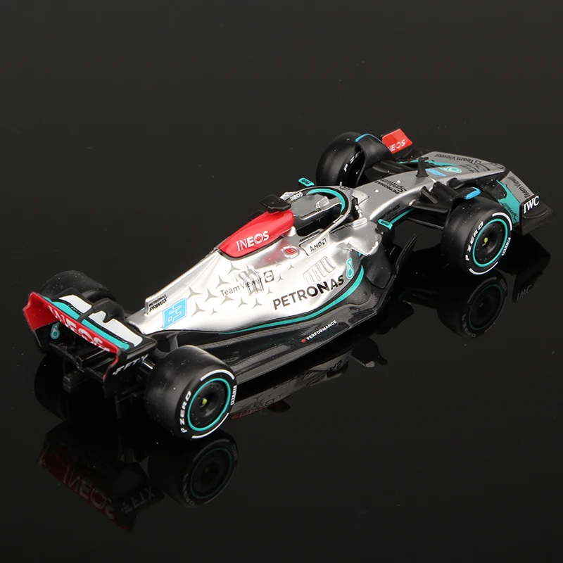 Bburago 1:43 Mercedes F1 W13 Alloy Car Model 2022 #44 Lewis Hamilton #63 George Russell Vehicle Die-cast Formula Racing Toy