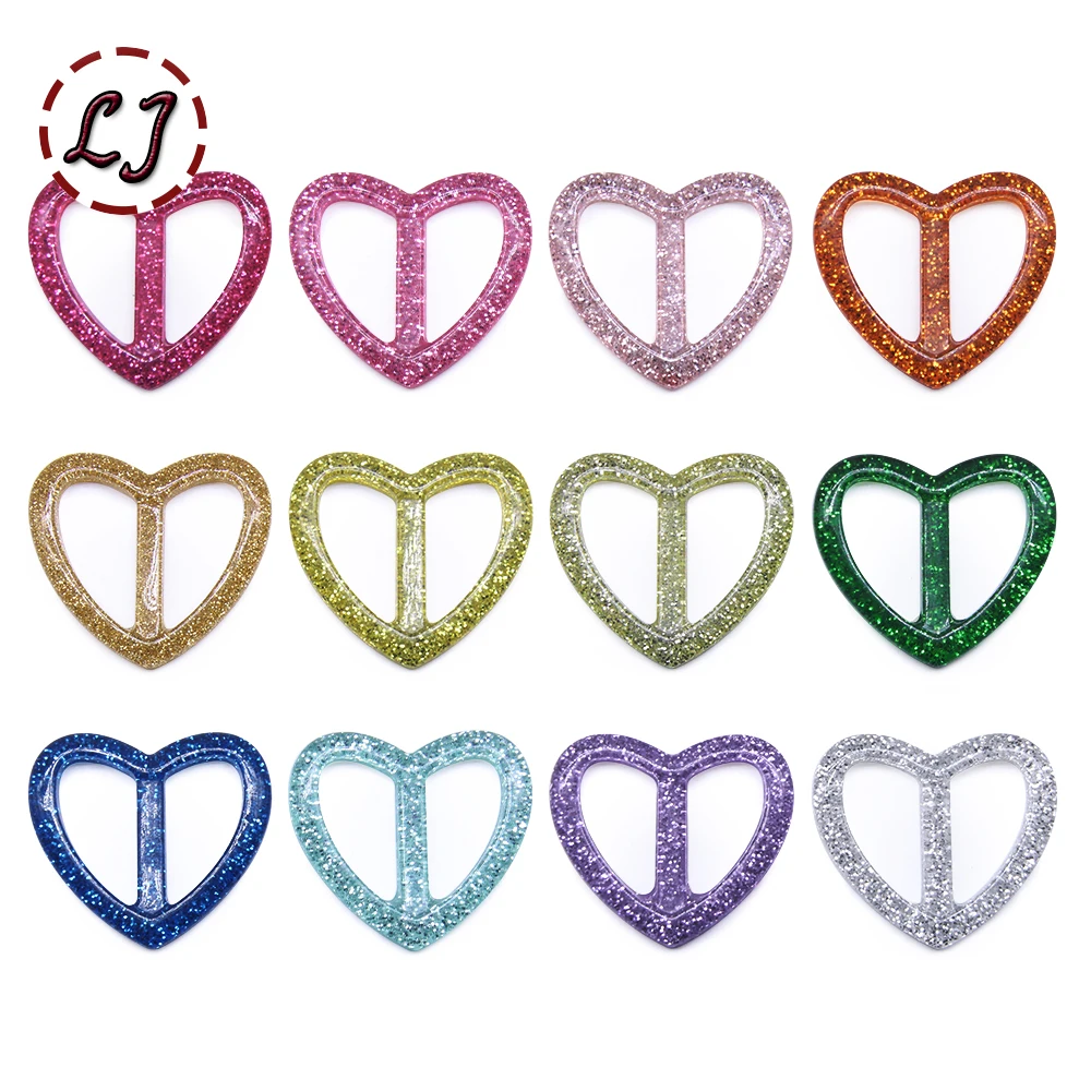 10pcs Pieces Tee Shirt Clips 2.5CM T-Shirt Plastic Heart Shape Fashion Scarf Clip Ring Dress Resin Buckle DIY Assessories