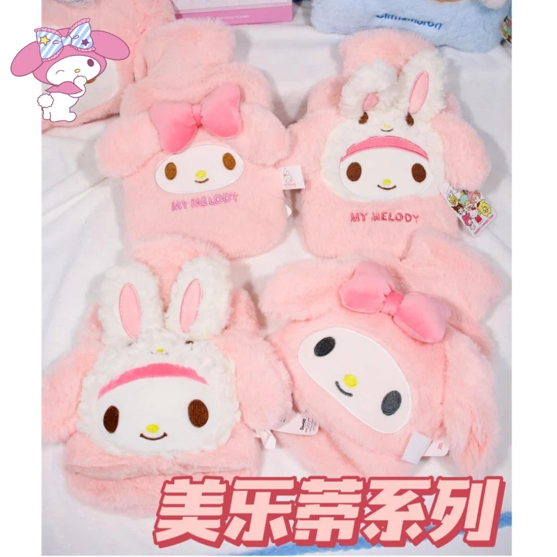 sanrio explosion-proof hot water bottle filled with water hello kitty plush cute warm baby kuromi girl cinnamon dog anime 1000ML