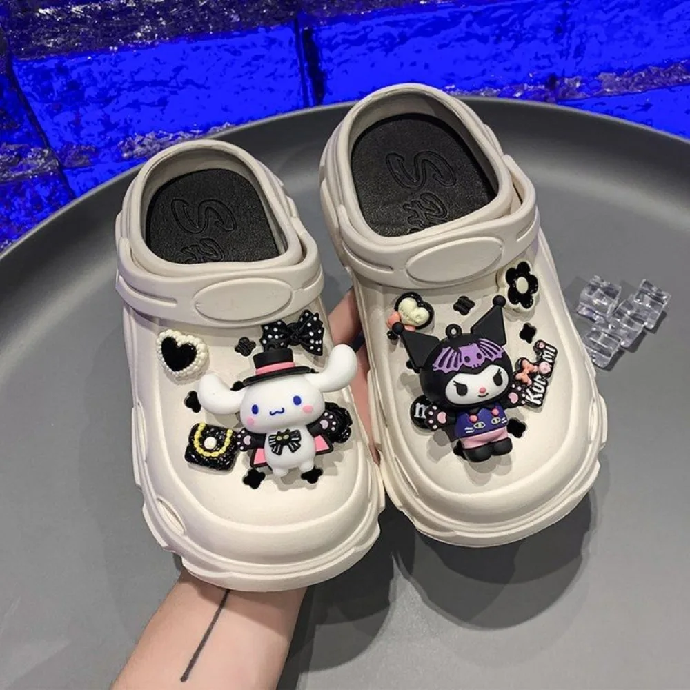 

Summer Hello Kitty Kawaii Anime Soft Sandals Cute Cartoon Cinnamoroll Fashion Slippers Children Casual Shoes Gifts for Girls