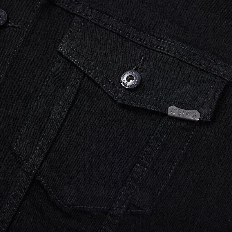 

Faionable Casual Men's Jaet Denim Bla Color Spring 2024 Youth ular Sle Long Sve Loose Fit Outerwear