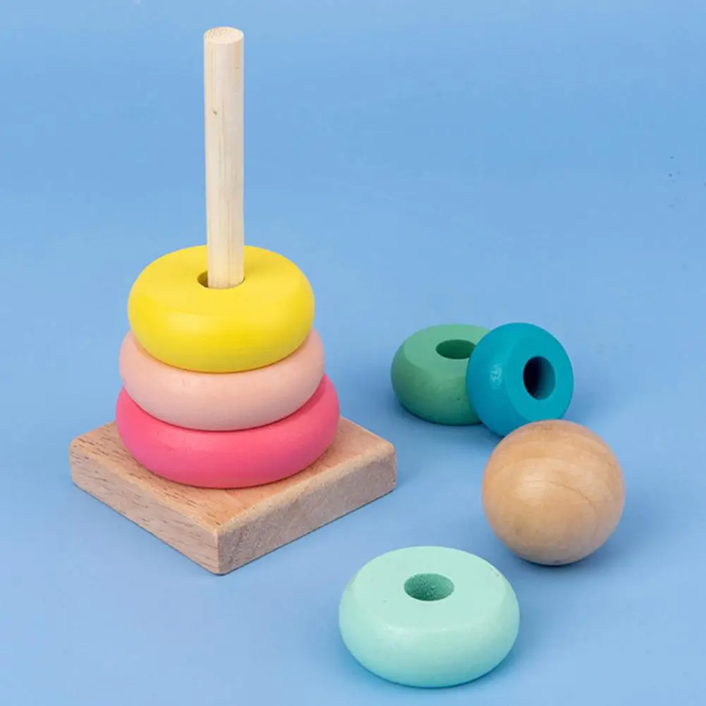 Montessori Spielzeug Holz Bausteine Frühen Lernen Pädagogisches Spielzeug Farbe Form Spiel Kinder Puzzle Spielzeug Bunte Holz Blöcke