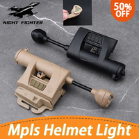 Tactic Helmet Light Mpls FAST Helmet Lamp Red Green White IR 4 Modes Hunting Task Light Airsoft Headlamp with 4 Rail