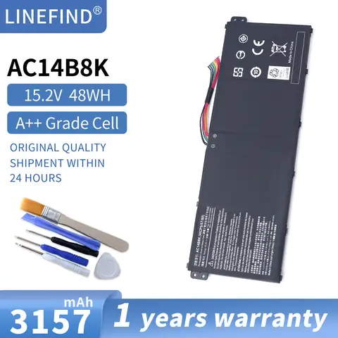 AC14B8K Batteria per Acer Nitro 5 AN515 AN515-52 AN515-53 Aspire R3-131T ES1-111 V3-111 AC14B3K AC14B7K AP14B8K AC14B18K