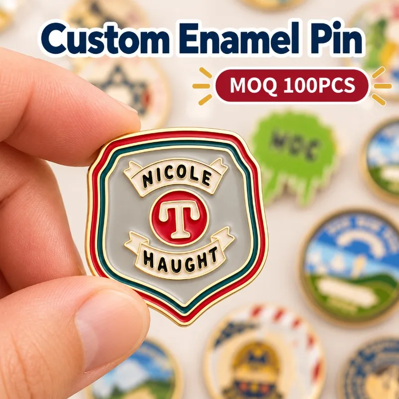Custom Enamel Pin Custom Metal Pins Personalized Logo Badge Soft Hard Enamel Lapel Pin Wholesale Manufacturer MOQ 100PCS