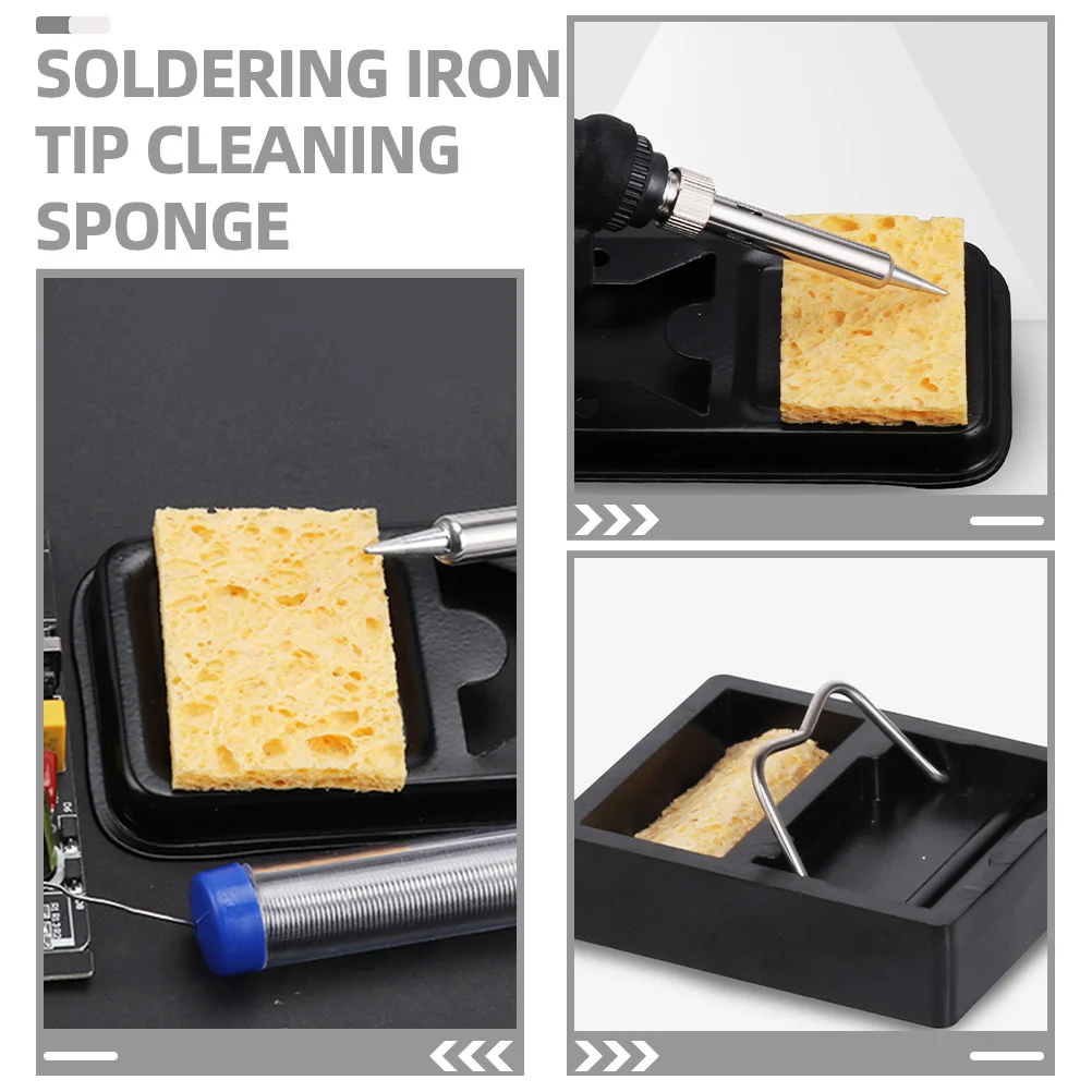 50 قطعة طرف لحام تنظيف طرف لحام تنظيف الإسفنج مقاومة درجات الحرارة العالية قابلة لإعادة الاستخدام لأدوات طرف لحام الإلكترونيات