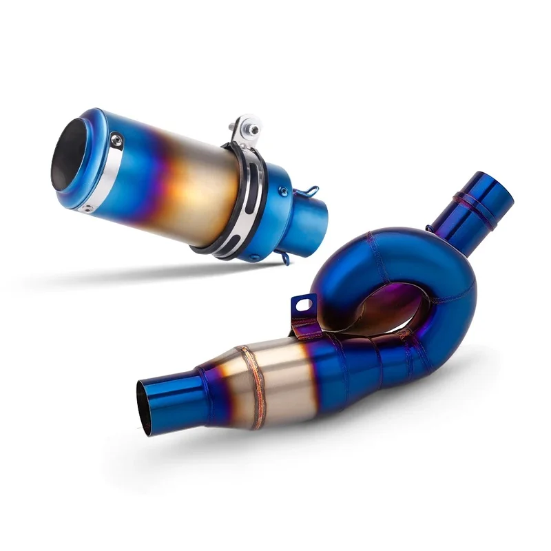 51MM Motorcycle Exhaust Muffler Adapter Middle Tube Connect Link Pipe for Kawasaki Z800 2013 - 2016