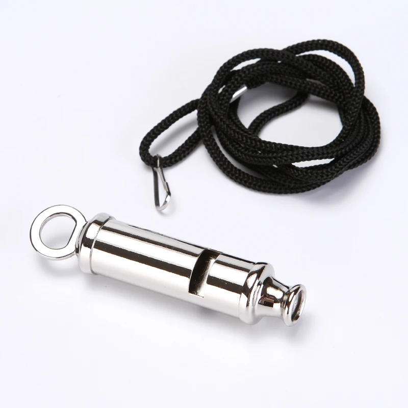 10pcs metal promotional whistle with lanyard  good quantity  Safety Whistles Laser engraving SCOUTS whistle