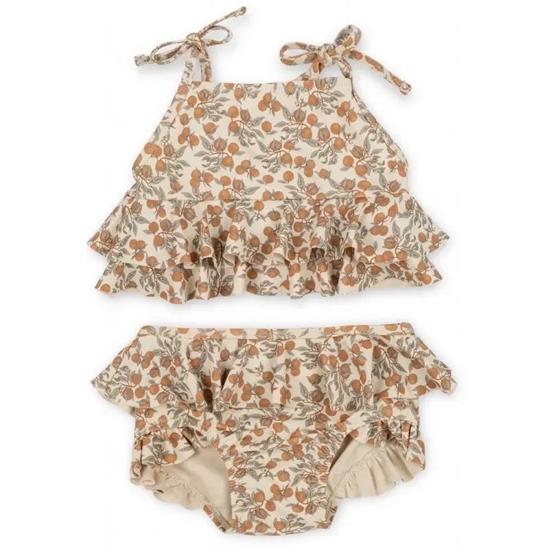 Brand KS Baby Girls Swimming Suit Wear Flower Children Kawaii BC Mr TAO Clothes Kids SwimWears Sister Brother Matching 18M-9Y