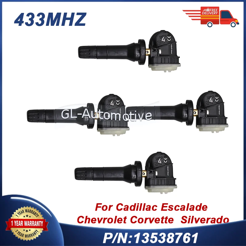 

1/4PCS TPMS Tire Pressure Sensor For Chevrolet Equinox EV Silverado Traverse 2025 13538761 13556202 433MHZ