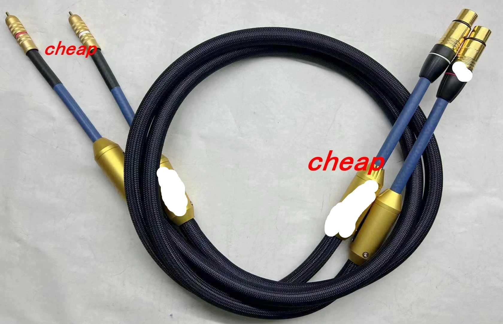 Free Shipping--Sil crown RCA to XLR balanced audio cable Lotus to XLR signal cable