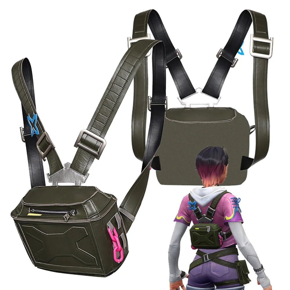 

Clove Cosplay Backpack Game Valorant Props Backpack Bags School Bag Unisex Messenger Bag Halloween Party Costume Accessories