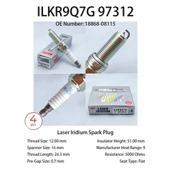 3pcs 4pcs Original NGK Iridium Spark Plug ILKR9Q7G 97312 Suitable For HYUNDAI KONA I20 I30 KIA CEED XCEED 1.0 1.4 OE 18868-08115