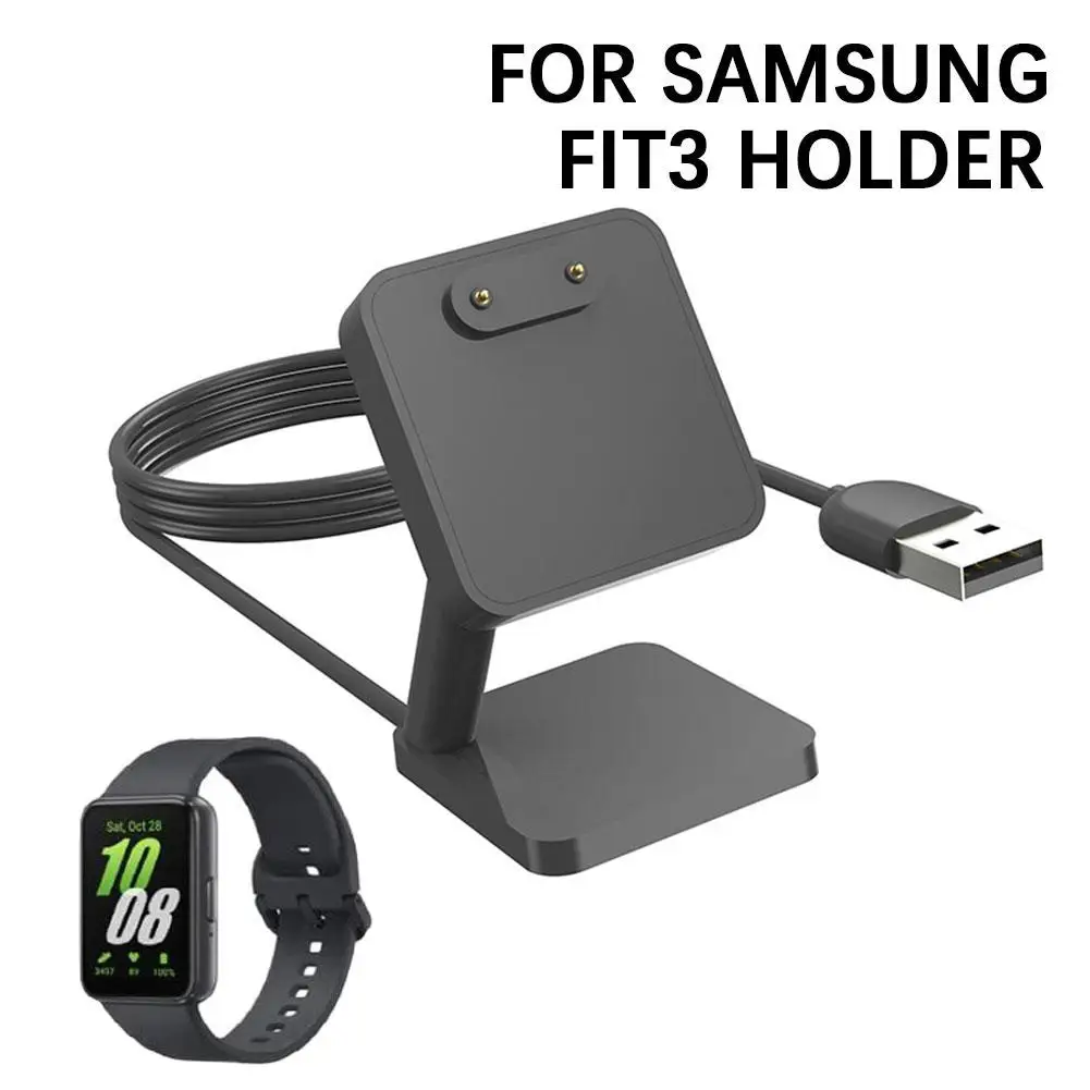 Desktop Stand Charger Adapter USB Charging Cable Dock Station Holder for Samsung Galaxy Fit 3 Smart Bracelet Mini Power Cha I8P3