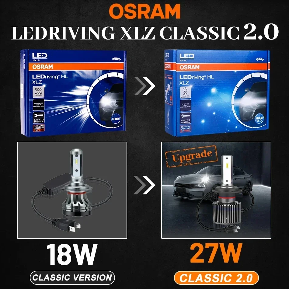 OSRAM Original Auto H7 H4 Led Car Headlight Bulbs 9012 HIR2 Lamp HB2 9003 H1 9005 9006 HB4 HB3 H11 H8 Fog Lights 6000K White 12V