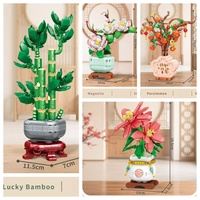 DIY creative home decoration potted building blocks, mini plant bonsai construction modules, holiday and Christmas gifts