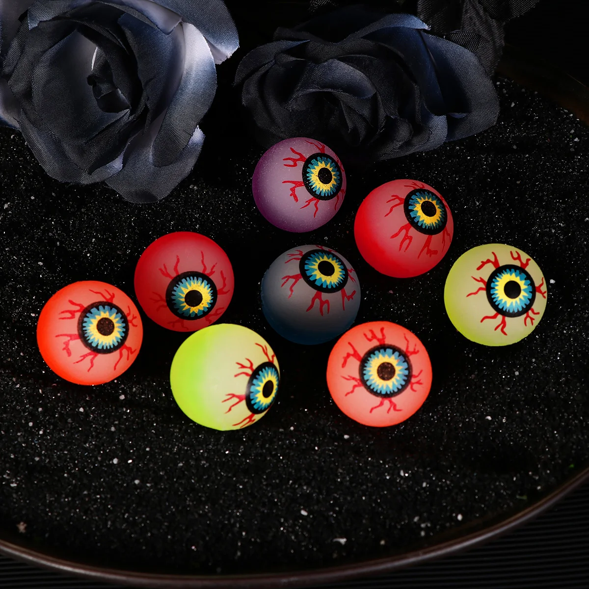 

Bouncy Balls Party Favors for Kids Halloween Candies Eyeballs Child Spider Decorations