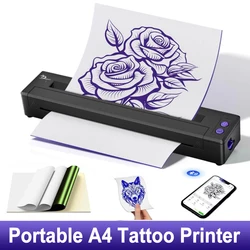 Wireless Tattoo Stencil Printer or 20/100pcs A4 Transfer Paper, Thermal Tattoo Printer Compatible with Phone/Tablet/PC