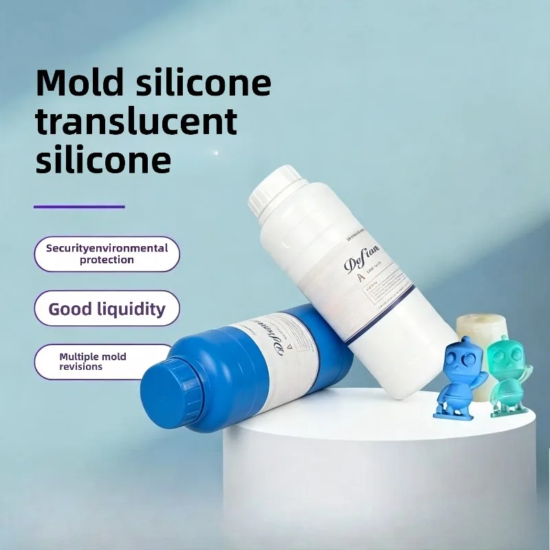 1kg DIY Mould‑Making Liquid Silicone Rubber Self‑Defoaming Food‑Grade Mold Silicone for Pour Casting & Reverse Molding Work