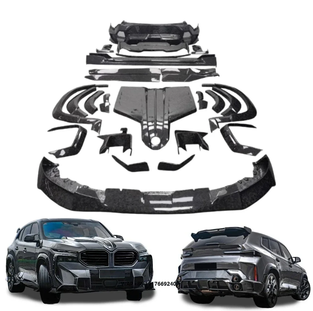 KQX Dry Carbon Fiber MSY Body Kit for XM G09 Upgrade Mansori Style Wheel Eyebrow Front Lip Side Skirt Rear Lip Bumper Hood