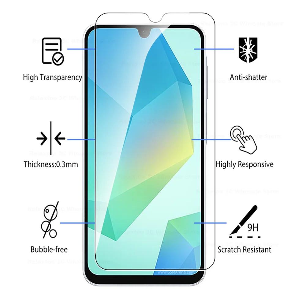 3PCS Protective Glass Case For Samsung Galaxy a05 a06 a03 Tempered Glass Sumsung a03s a05s a06 a 06 06a Screen Protectors Fims