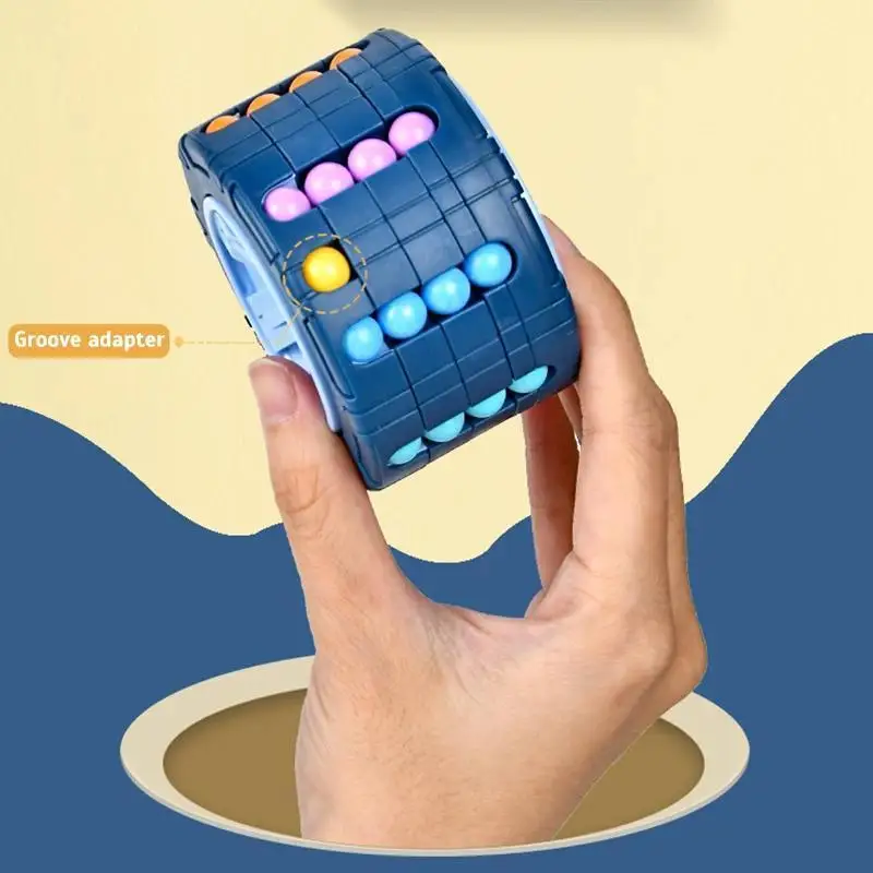 

Relieve Stress and Fidget Toys Educational Montessori Brain Teasers Travel Games for Kids,Magical Bean Rotate Slide Puzzle Games