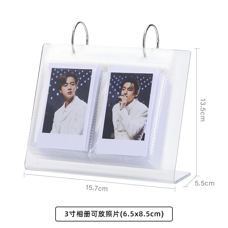 New Desktop Small Flip Photo Album, Tabletop Picture Display suitable for 3/4/5/6 inch Polaroid/Fujifilm Cameras/Kpop Photocard