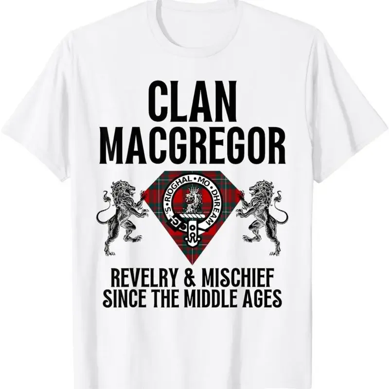 Macgregor Clan Schottischer Name Wappen Tartan Familien-T-Shirt