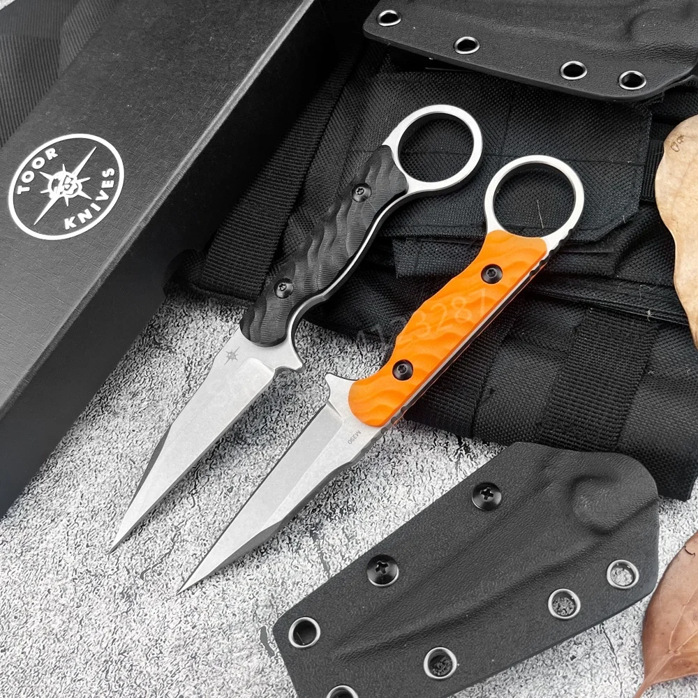 

TOOR Survival Fixed Blade Knife Portable Belt Knife Outdoor Knife Sharp Rescue Jungle Tactical Knife EDC Defensive Camping Knife