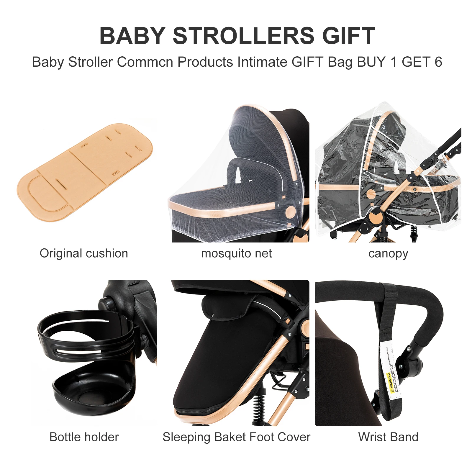 Baby Strollers 3 in 1 Stroller baby carriage Baby Walker Baby Strollers Baby Stroller Car for Newborn High Landscape Stroller