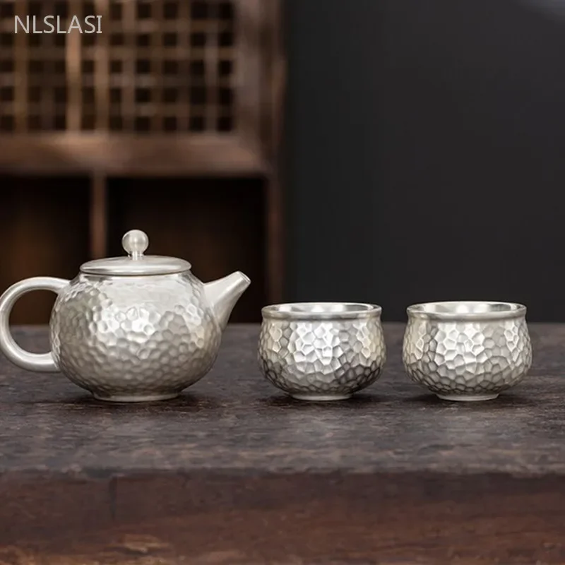 High Quality Silver Plated Ceramic Tea Pot Home Beauty Master Cup Handcrafted Xishi Filter Teapot Custom Tea Accessories