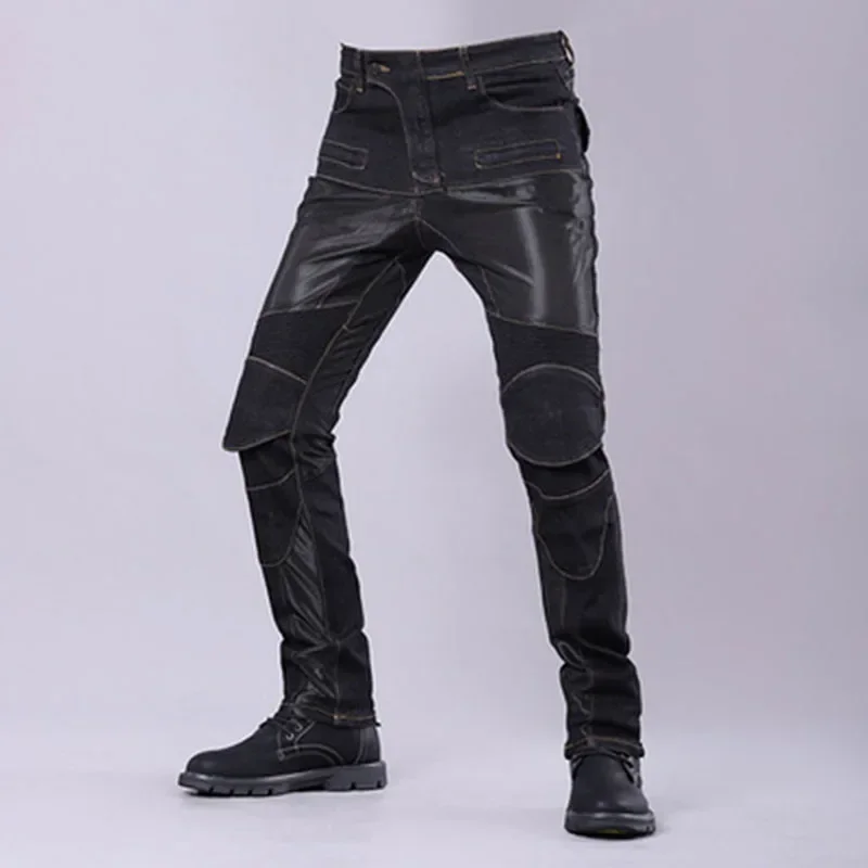 New  Motorcycle Cycling Jeans Slim Fit Elastic Summer Mesh Breathable Motorcycle Drop Resistant Pants for Men and Women