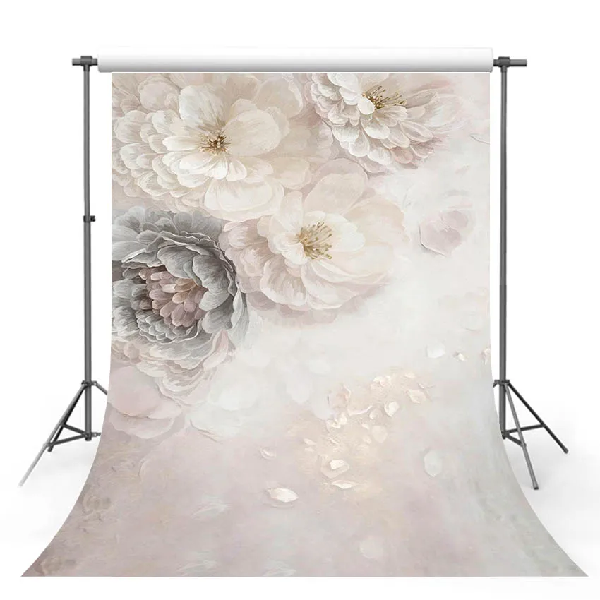 Mehofond Oil Painting Floral Photography Backdrop Maternity Princess Birthday Potrait Abstract Texture Flower Photo Background