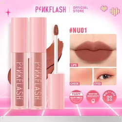 PINKFLASH Velvet Matte Liquid Lipstick Waterproof Lightweight High Pigment Lip Glosses Fuzzy-Soft Lip Clay Lips Makeup Cosmetics