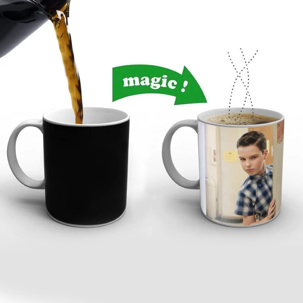 Classic TV Sheldon Creativity Change Color Chang mug Ceramic mug Hot Coffee Cup Breakfast Cup Mug Friend Gift